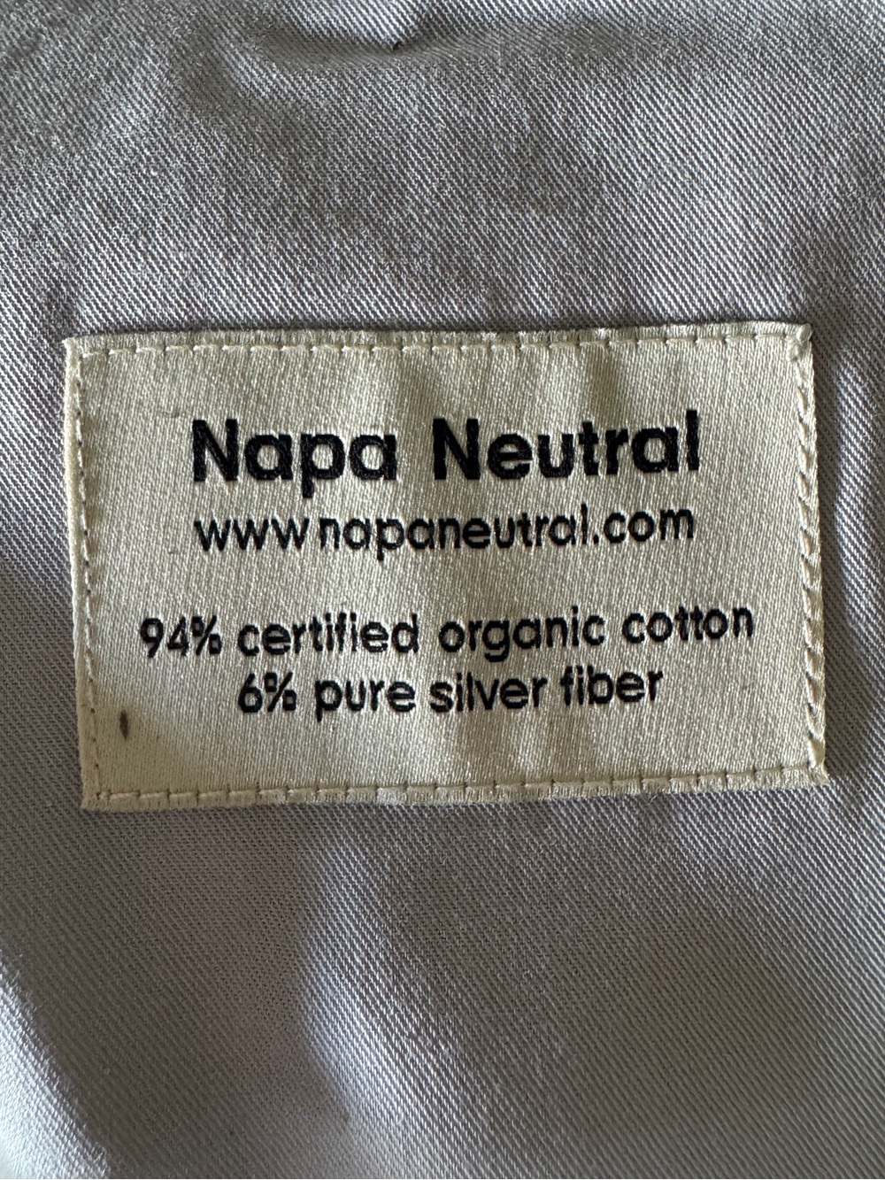 NWT Napa Neutral King Organic Cotton Grounding Fitted Sheet – Silver Fiber